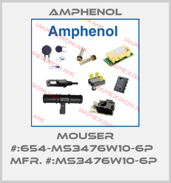 Amphenol-MOUSER #:654-MS3476W10-6P   MFR. #:MS3476W10-6P price