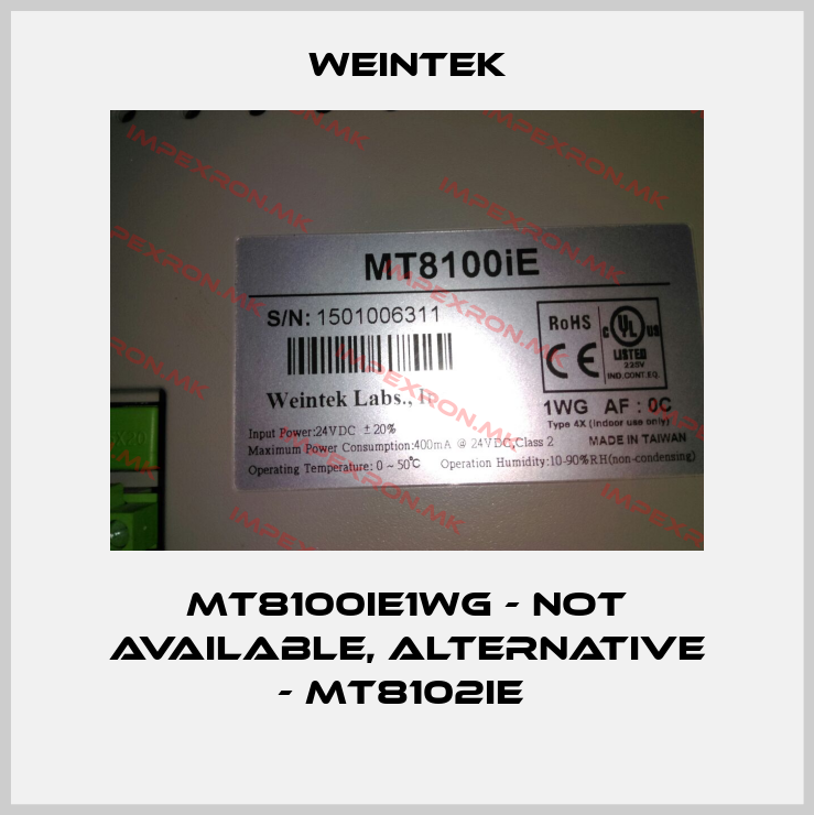 Weintek-MT8100iE1WG - not available, alternative - MT8102iE price