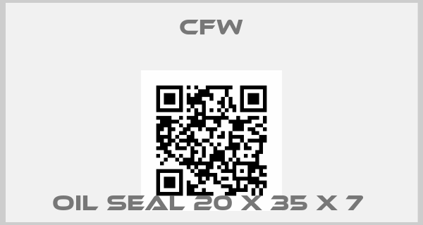 CFW-OIL SEAL 20 X 35 X 7 price