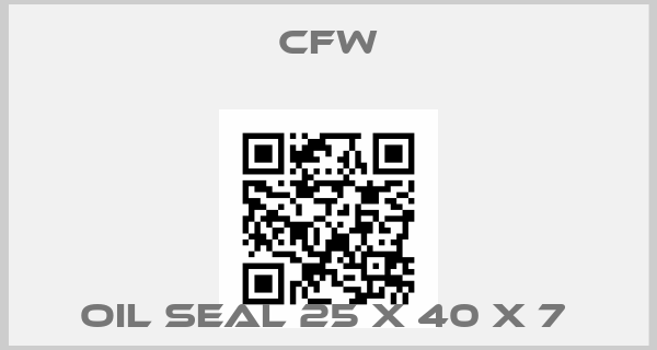CFW-OIL SEAL 25 X 40 X 7 price