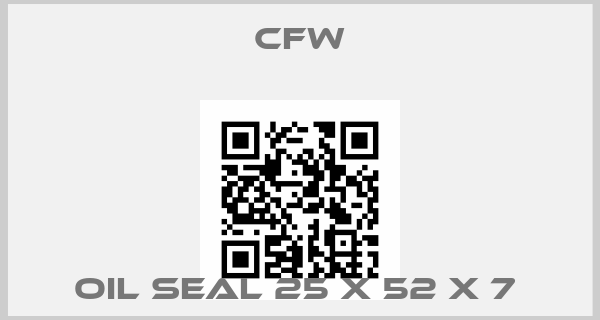 CFW-OIL SEAL 25 X 52 X 7 price