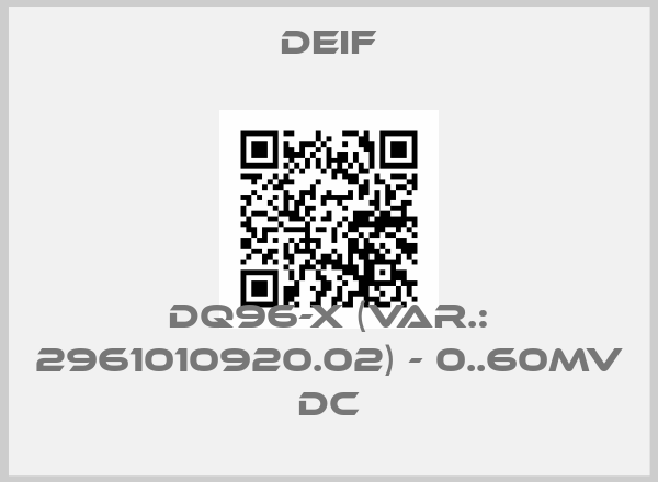 Deif-DQ96-x (Var.: 2961010920.02) - 0..60mV DCprice