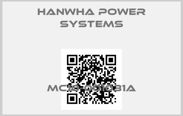 Hanwha Power Systems-MC10-001031Aprice