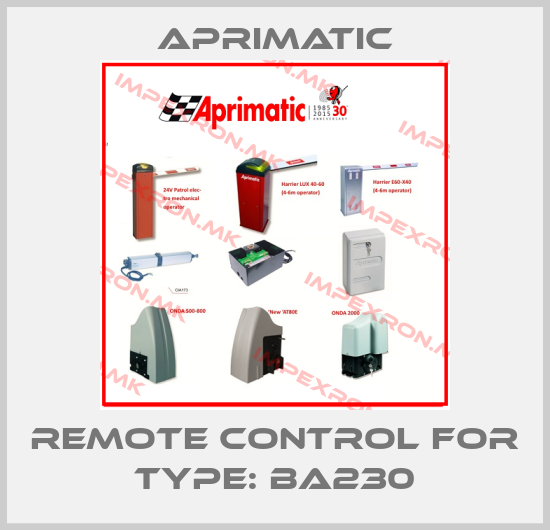 Aprimatic-Remote control for Type: BA230price