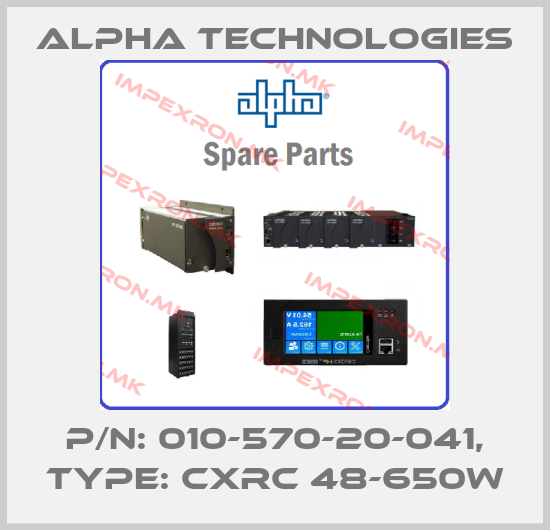 Alpha Technologies-P/N: 010-570-20-041, Type: CXRC 48-650Wprice
