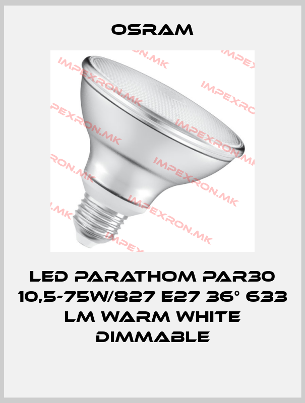 Osram-LED Parathom PAR30 10,5-75W/827 E27 36° 633 lm warm white dimmableprice