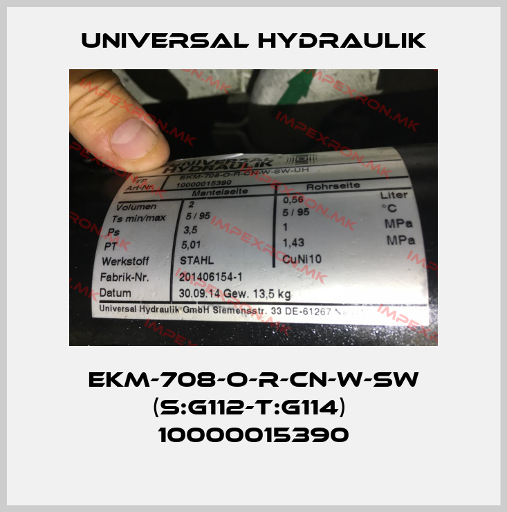 Universal Hydraulik-EKM-708-O-R-CN-W-SW (S:G112-T:G114)  10000015390price