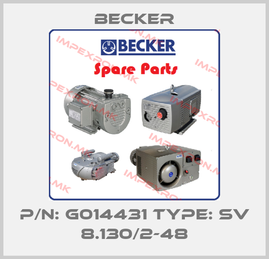 Becker-P/N: G014431 Type: SV 8.130/2-48price