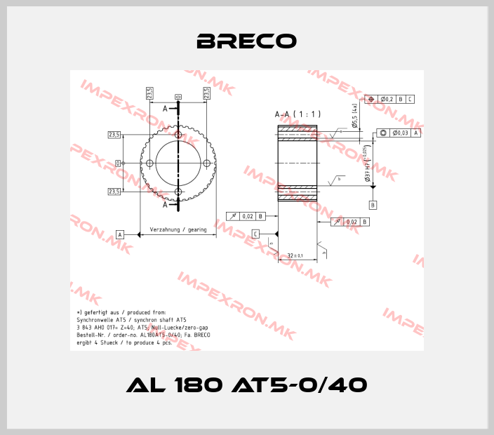 Breco-AL 180 AT5-0/40price