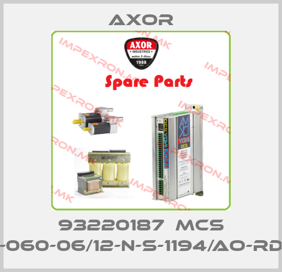 AXOR-93220187  MCS -060-06/12-N-S-1194/AO-RDprice