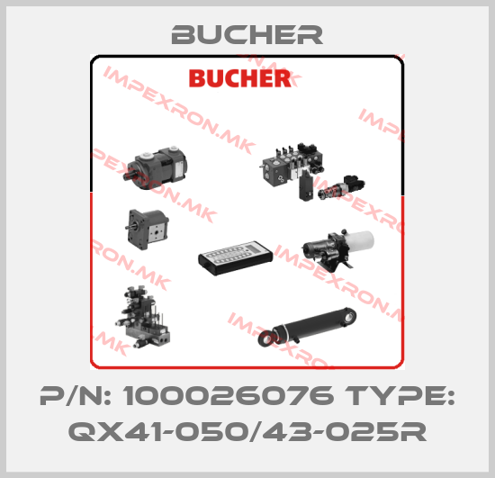 Bucher-P/N: 100026076 Type: QX41-050/43-025Rprice