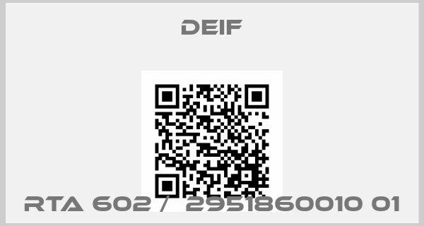 Deif-RTA 602 /  2951860010 01price