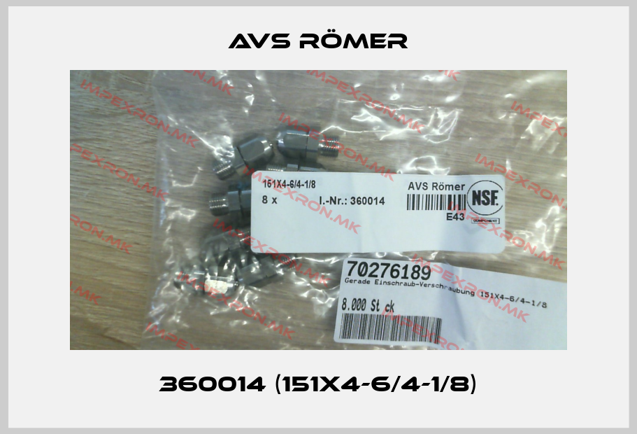 Avs Römer-360014 (151X4-6/4-1/8)price