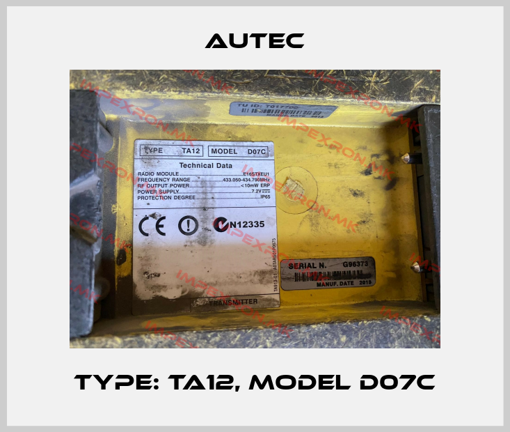 Autec-Type: TA12, Model D07Cprice