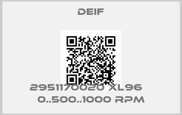 Deif-2951170020 XL96    0..500..1000 RPMprice
