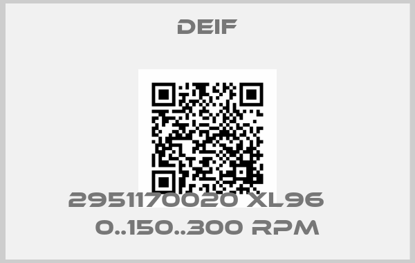 Deif-2951170020 XL96    0..150..300 RPMprice