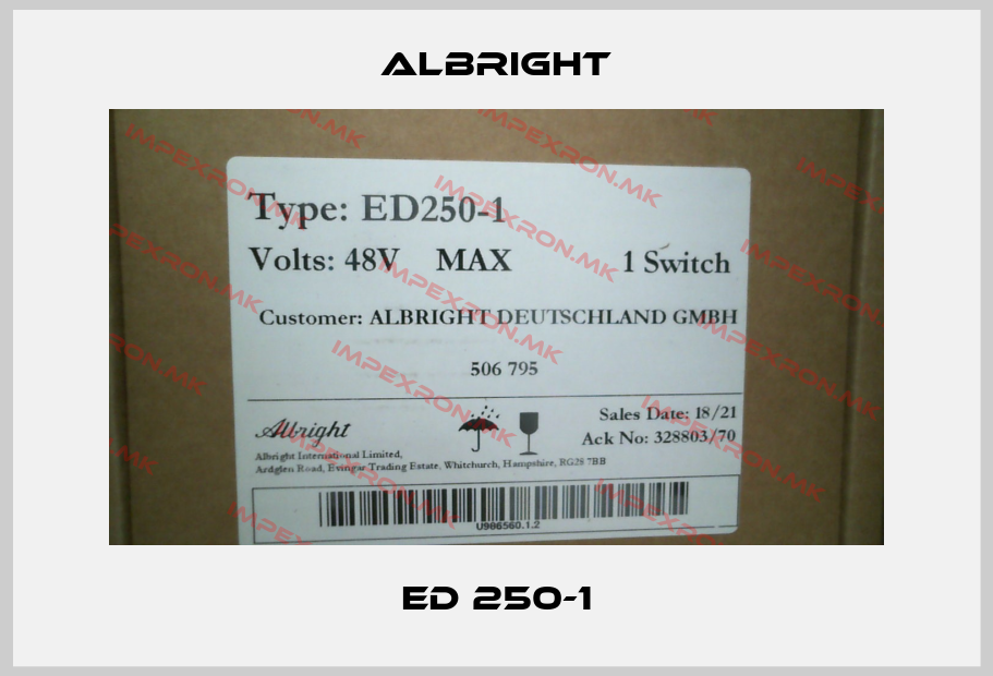 Albright-ED 250-1price