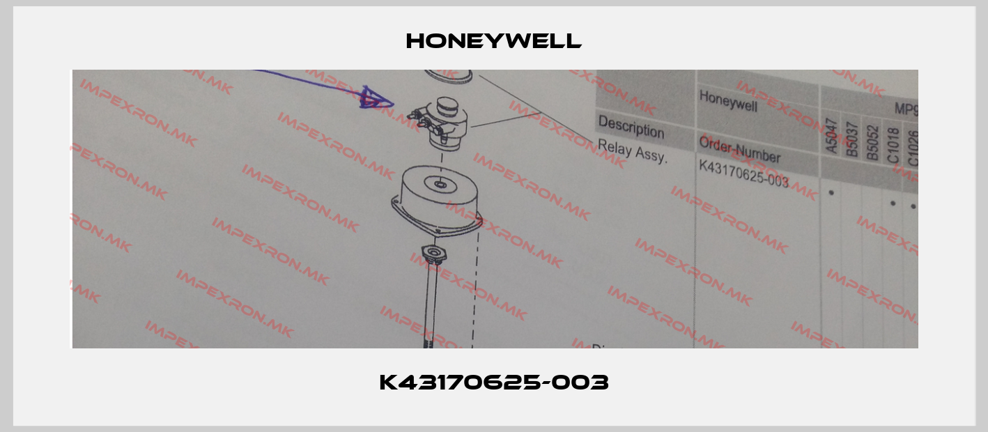 Honeywell-K43170625-003price