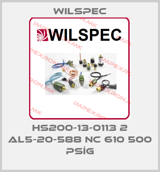 Wilspec-HS200-13-0113 2 AL5-20-588 NC 610 500 PSİGprice