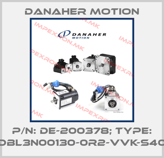 Danaher Motion-P/N: DE-200378; Type: DBL3N00130-0R2-VVK-S40price
