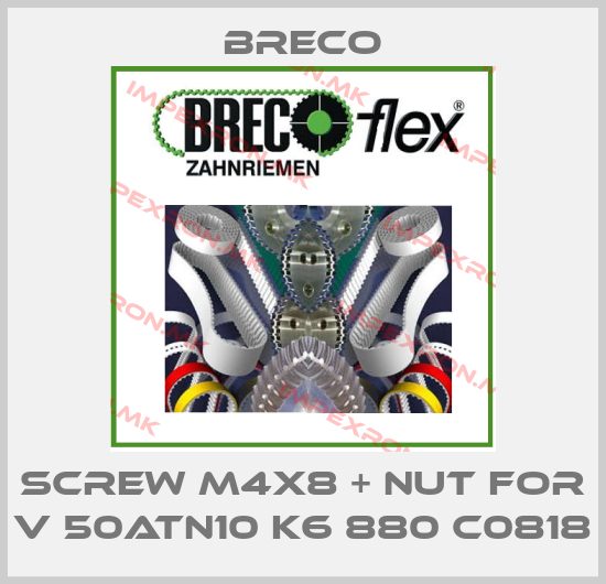 Breco-Screw M4x8 + nut For V 50ATN10 K6 880 C0818price
