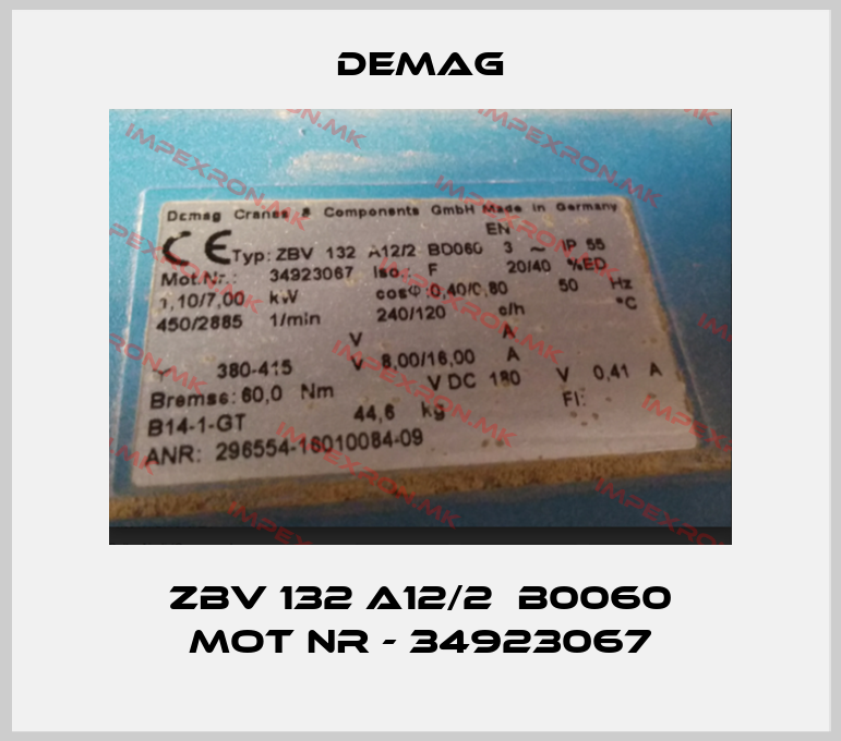 Demag-ZBV 132 A12/2  B0060 Mot Nr - 34923067price
