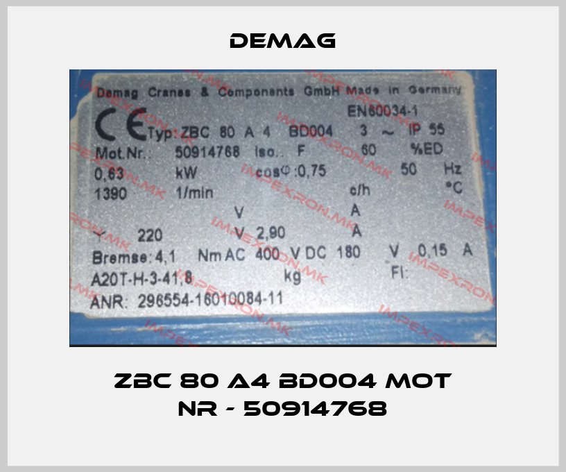 Demag-ZBC 80 A4 BD004 Mot Nr - 50914768price