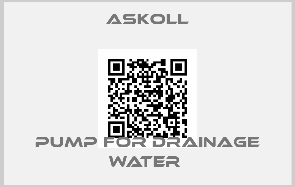 Askoll-PUMP FOR DRAINAGE WATER price
