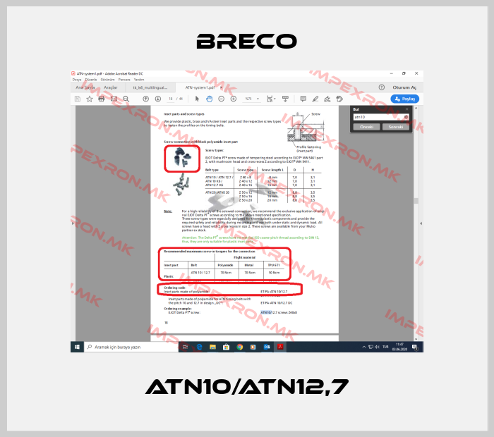 Breco-ATN10/ATN12,7price