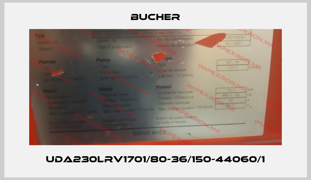 Bucher-UDA230LRV1701/80-36/150-44060/1price