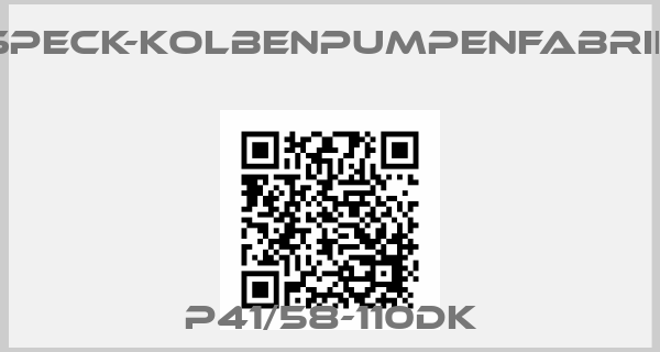 SPECK-KOLBENPUMPENFABRIK-P41/58-110DKprice
