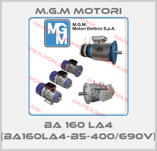 M.G.M MOTORI-BA 160 LA4 (BA160LA4-B5-400/690V)price