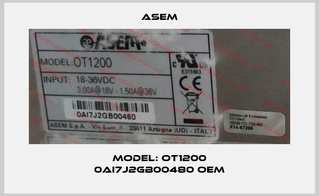 ASEM-Model: OT1200 0AI7J2GB00480 OEMprice