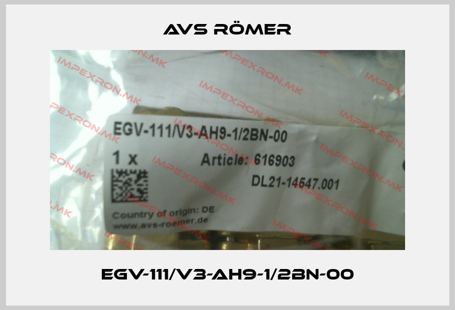 Avs Römer-EGV-111/V3-AH9-1/2BN-00price