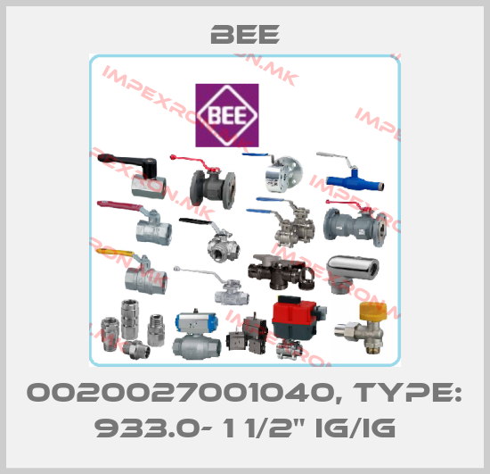 BEE-0020027001040, Type: 933.0- 1 1/2" IG/IGprice