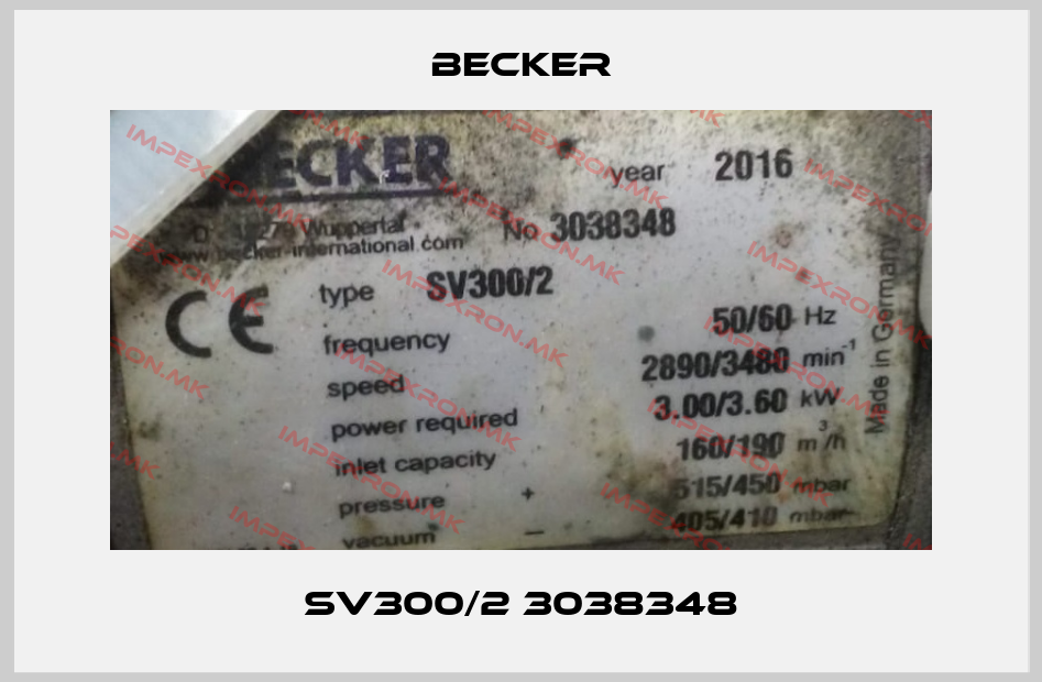 Becker-SV300/2 3038348price