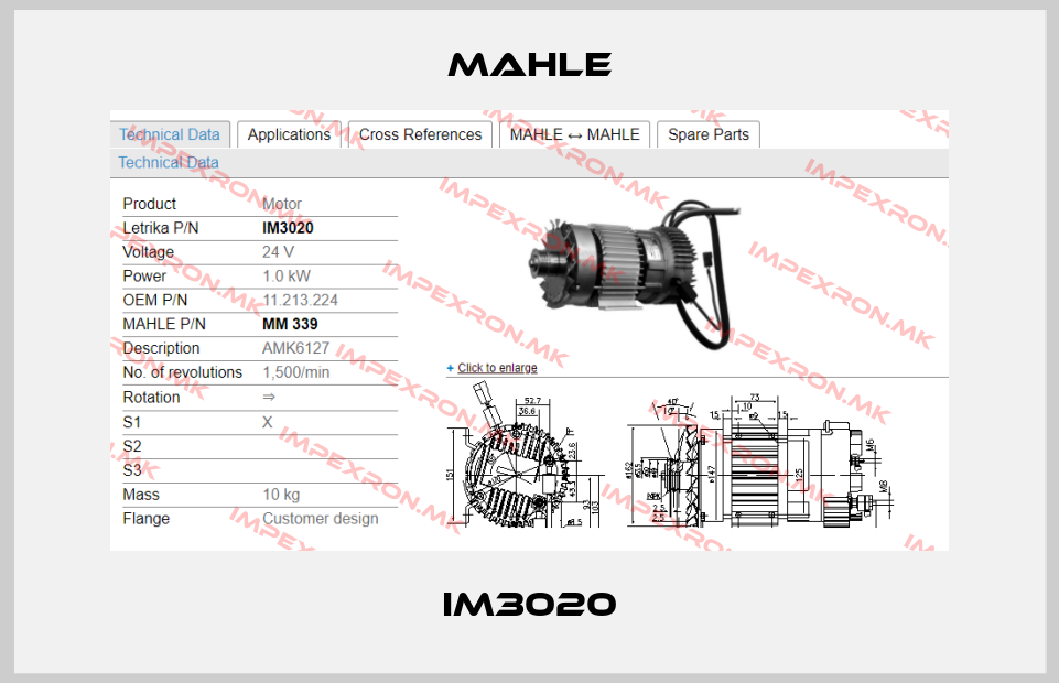 MAHLE-IM3020price