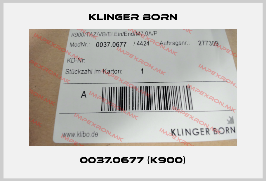 Klinger Born-0037.0677 (K900)price