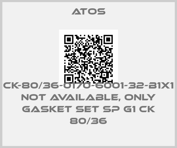 Atos-CK-80/36-0170-6001-32-B1X1 not available, only gasket set SP G1 CK 80/36price
