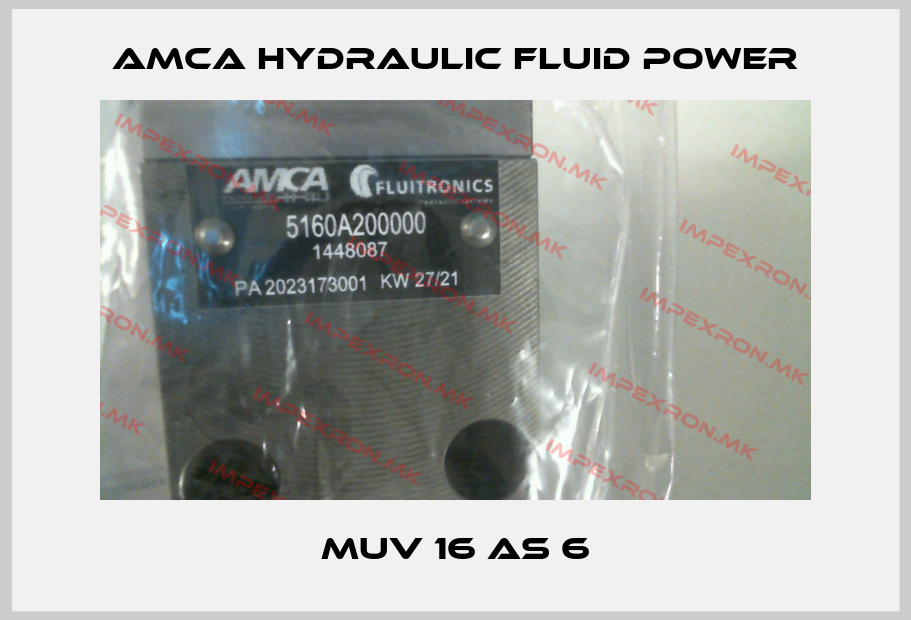 AMCA Hydraulic Fluid Power-MUV 16 AS 6price