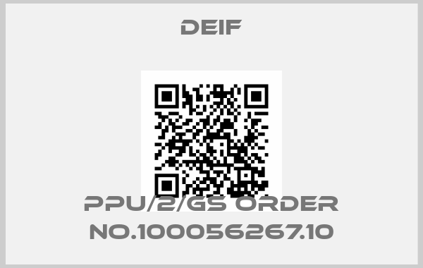 Deif-PPU/2/Gs ORDER No.100056267.10price