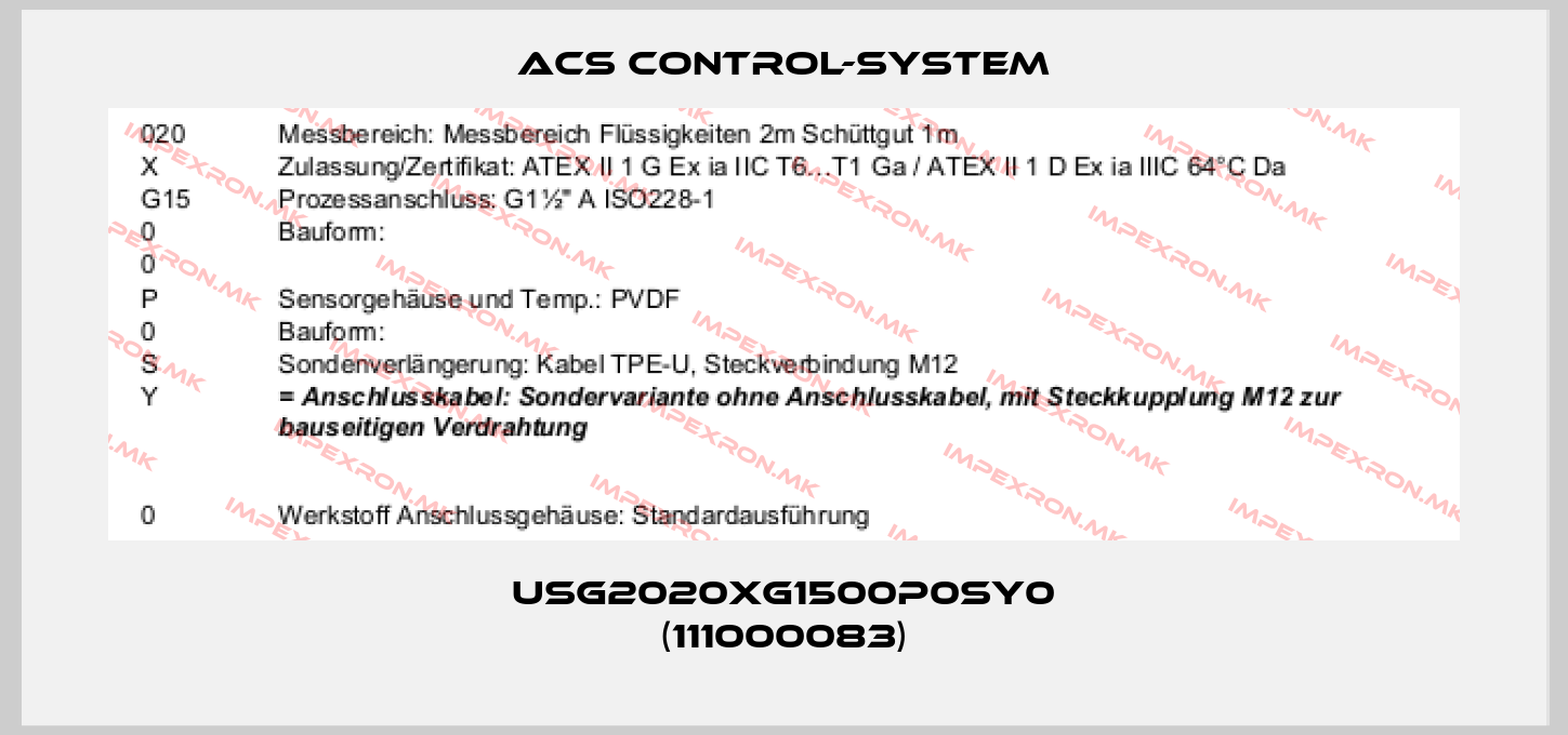 Acs Control-System-USG2020XG1500P0SY0 (111000083)price