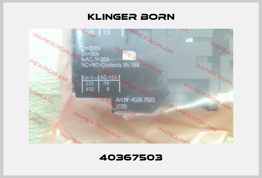 Klinger Born-40367503price