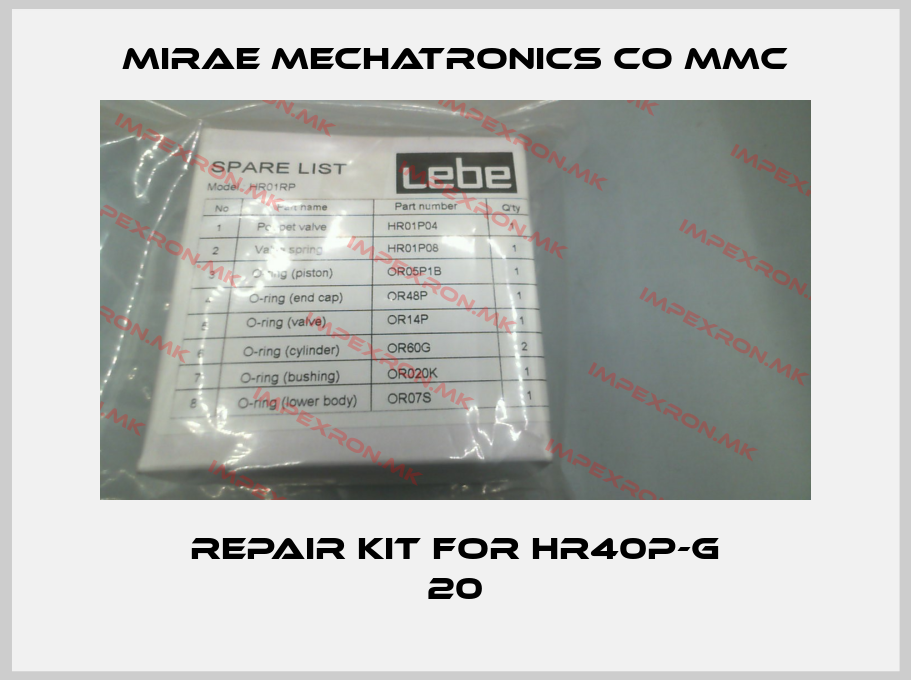 MIRAE MECHATRONICS CO MMC-Repair kit for HR40P-G 20price