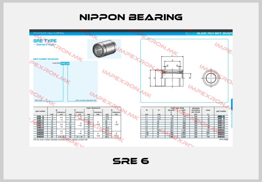 NIPPON BEARING-SRE 6price