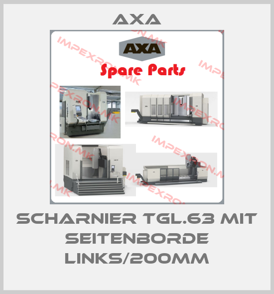 Axa-Scharnier TGL.63 mit Seitenborde links/200mmprice