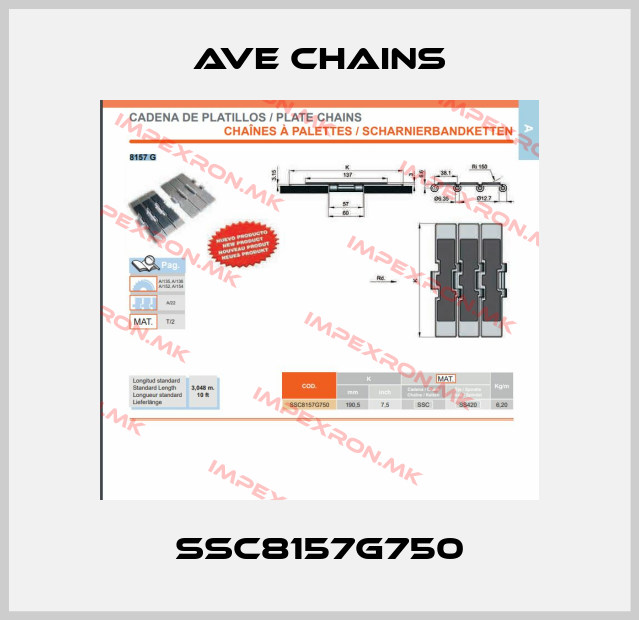 Ave chains-SSC8157G750price