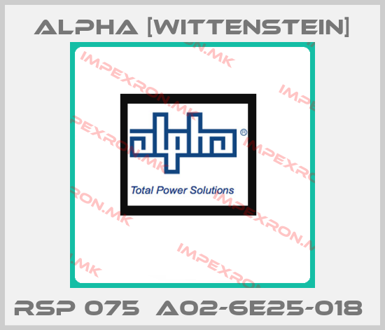 Alpha [Wittenstein]-RSP 075  A02-6E25-018 price