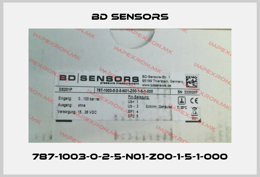 Bd Sensors-787-1003-0-2-5-N01-Z00-1-5-1-000price