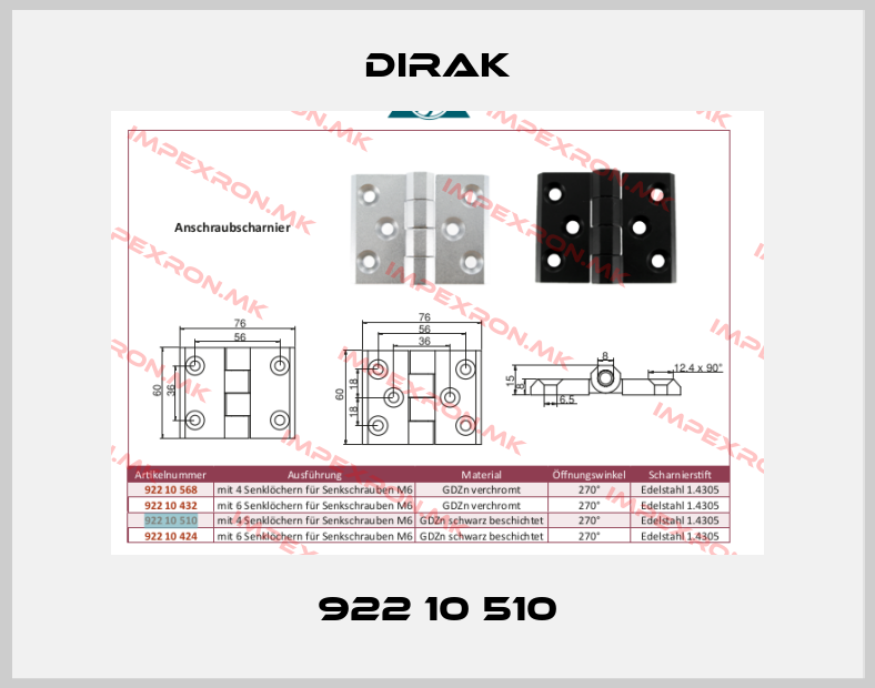 Dirak-922 10 510price